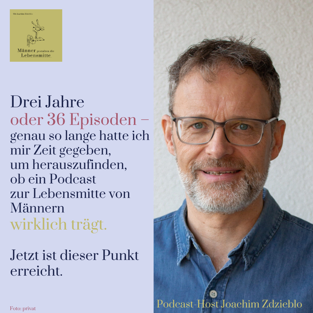 Jubiläum: 3 Jahre Podcast "Männer gestalten die Lebensmitte"